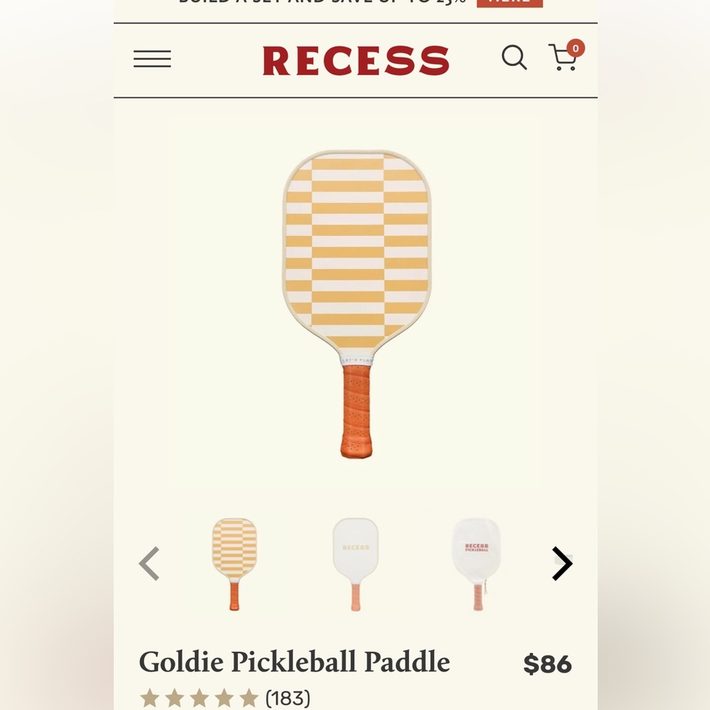 Recess pickleball paddle